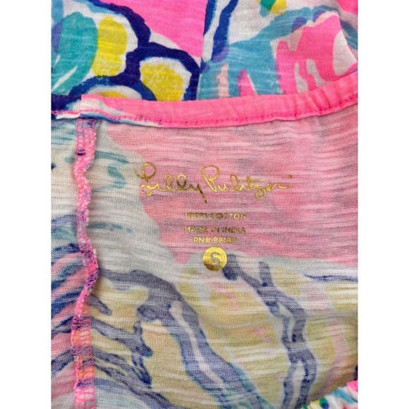 Lilly Pulitzer Alia Sea Beach Tunic Top Womens‎ Size S Bright Pink Resort Preppy - Picture 6 of 9